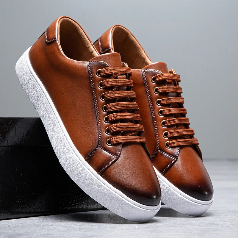 Blitz™ - Herren Sneaker aus Leder - Schwarz / 38