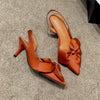 Nadja | Elegante Damenkittenheels - Orange / 36