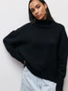 Seraphina™ | Stilvoller Rollkragenpullover für Damen - klänning - Schwarz / S