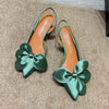 Nadja | Elegante Damenkittenheels - Grün / 36