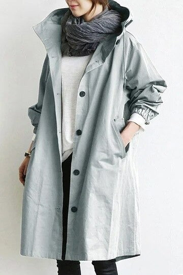 Elisa™ | Stilvoller und wasserabweisender Trenchcoat - Hellblau / S