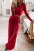 Tamara | Geripptes Crop-Top & Hosen-Set