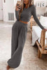 Tamara | Geripptes Crop-Top & Hosen-Set