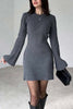 Roxy | Unifarbenes Rippstrick-Kleid