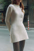 Roxy | Unifarbenes Rippstrick-Kleid