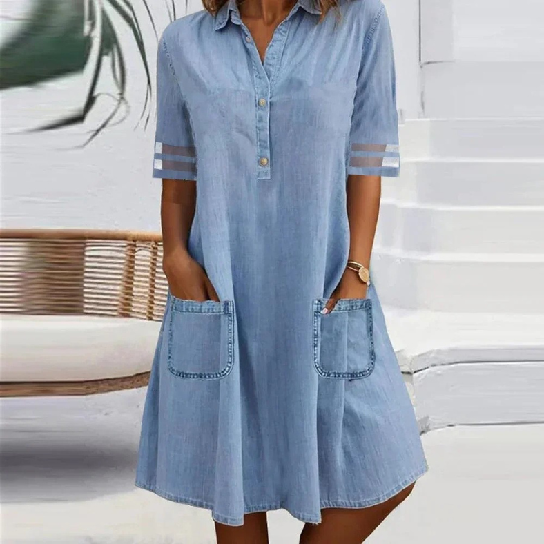 Jille | Hemdblusenkleid aus Denim