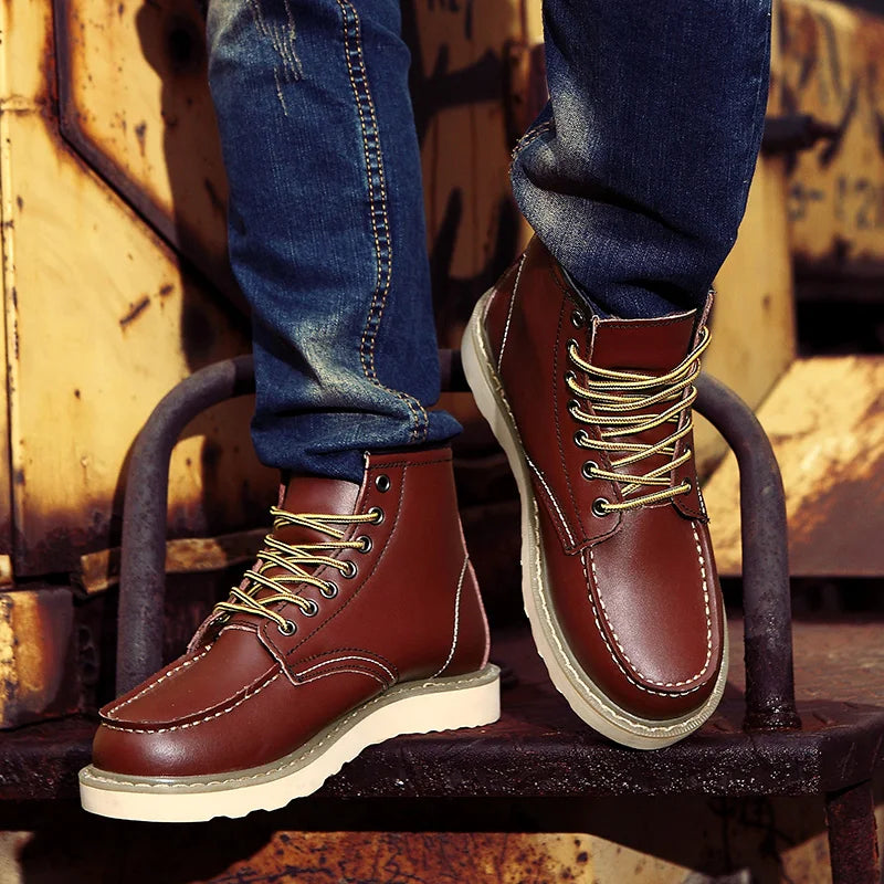 Maxim™ | Vintage-inspirierter Stiefel - Bordeaux / 35