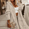 Maselia | Lange Damen-Strickjacke