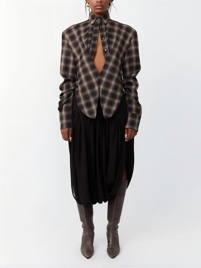 Alessandra | Damenbluse, kariert & modern