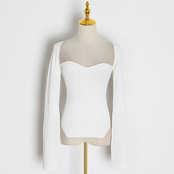 Mairie | Femininer Strickpullover mit formgebendem Design