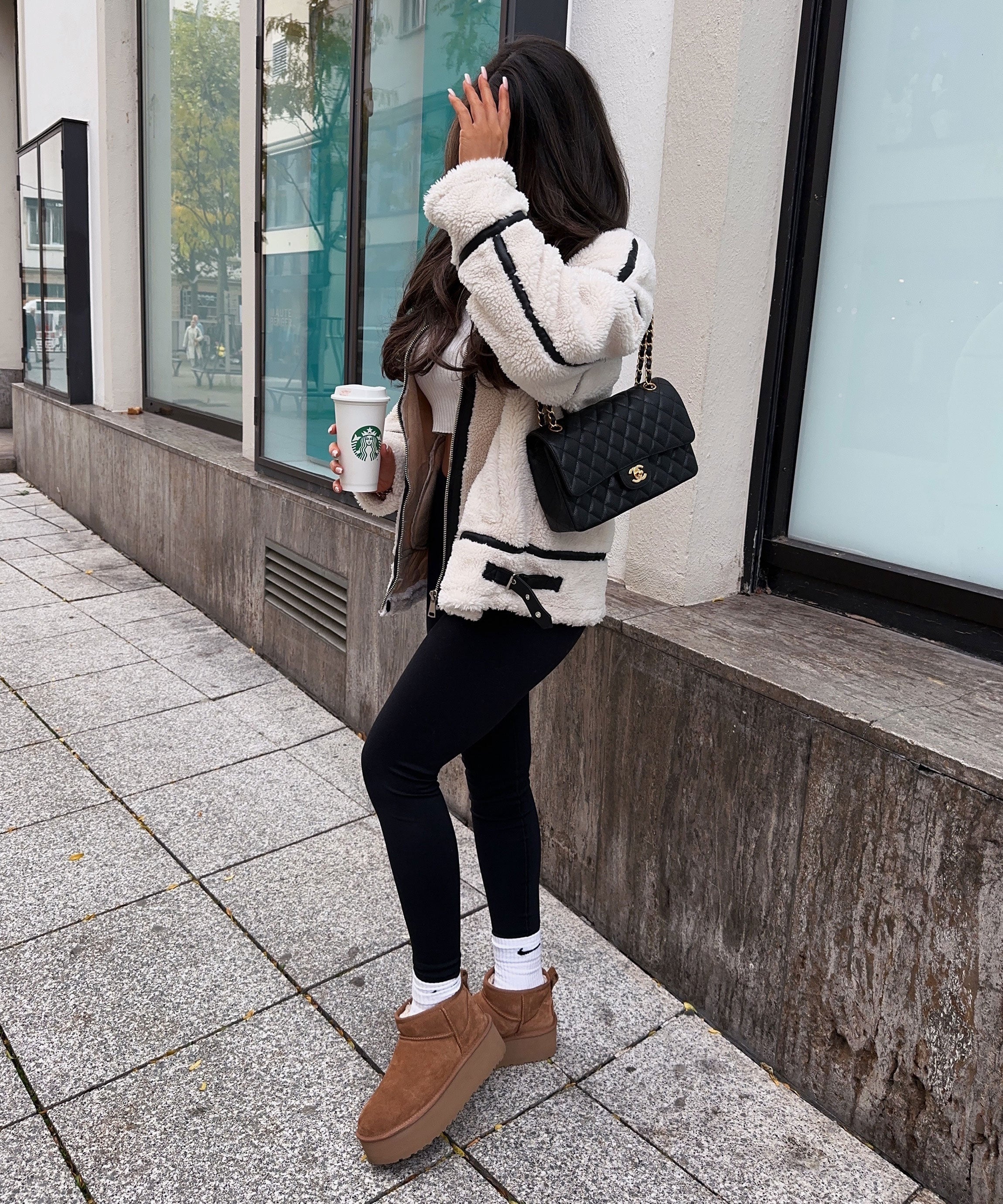 Saskia | Cremeweiße Teddyjacke