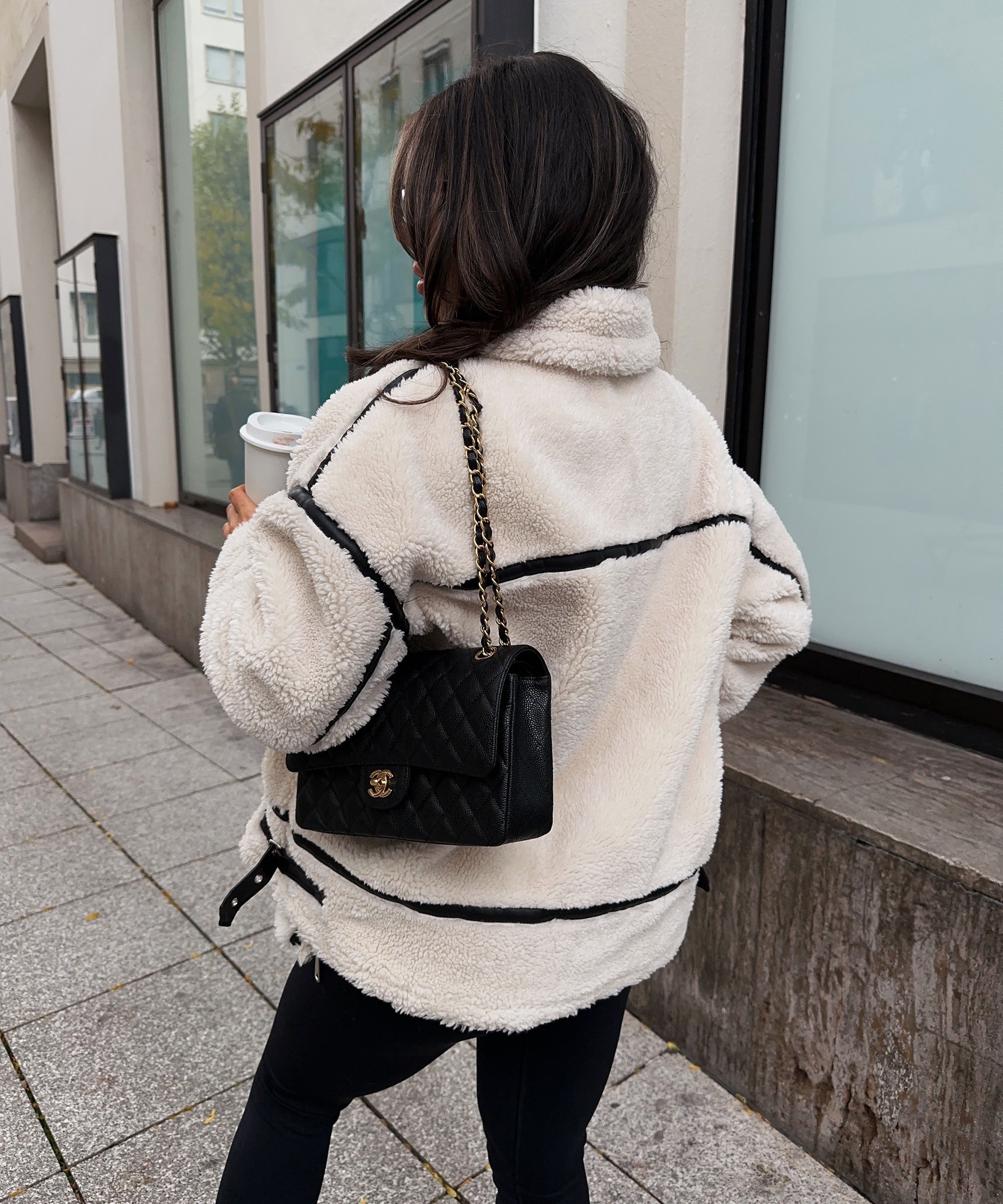 Saskia | Cremeweiße Teddyjacke