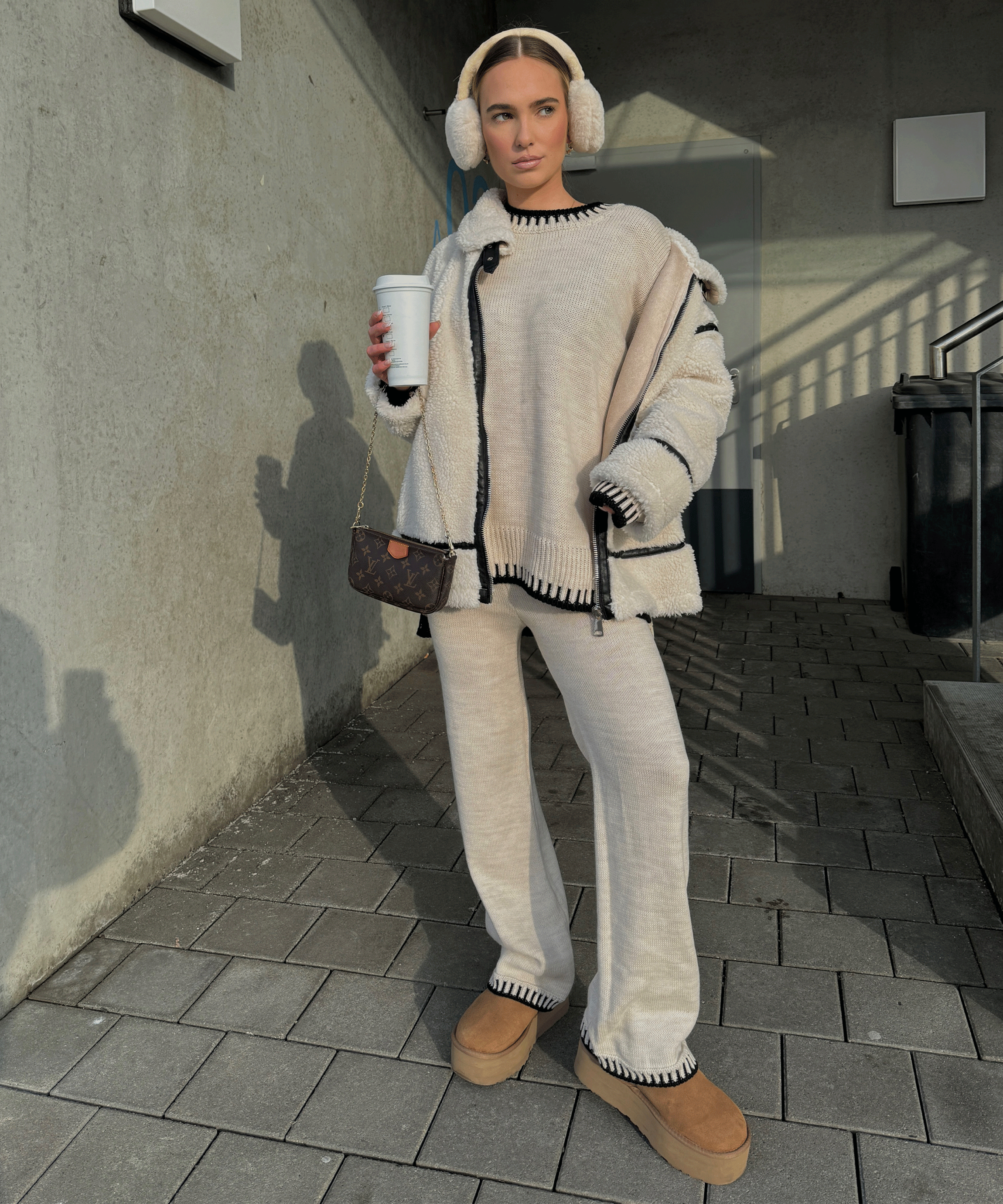 Saskia | Cremeweiße Teddyjacke