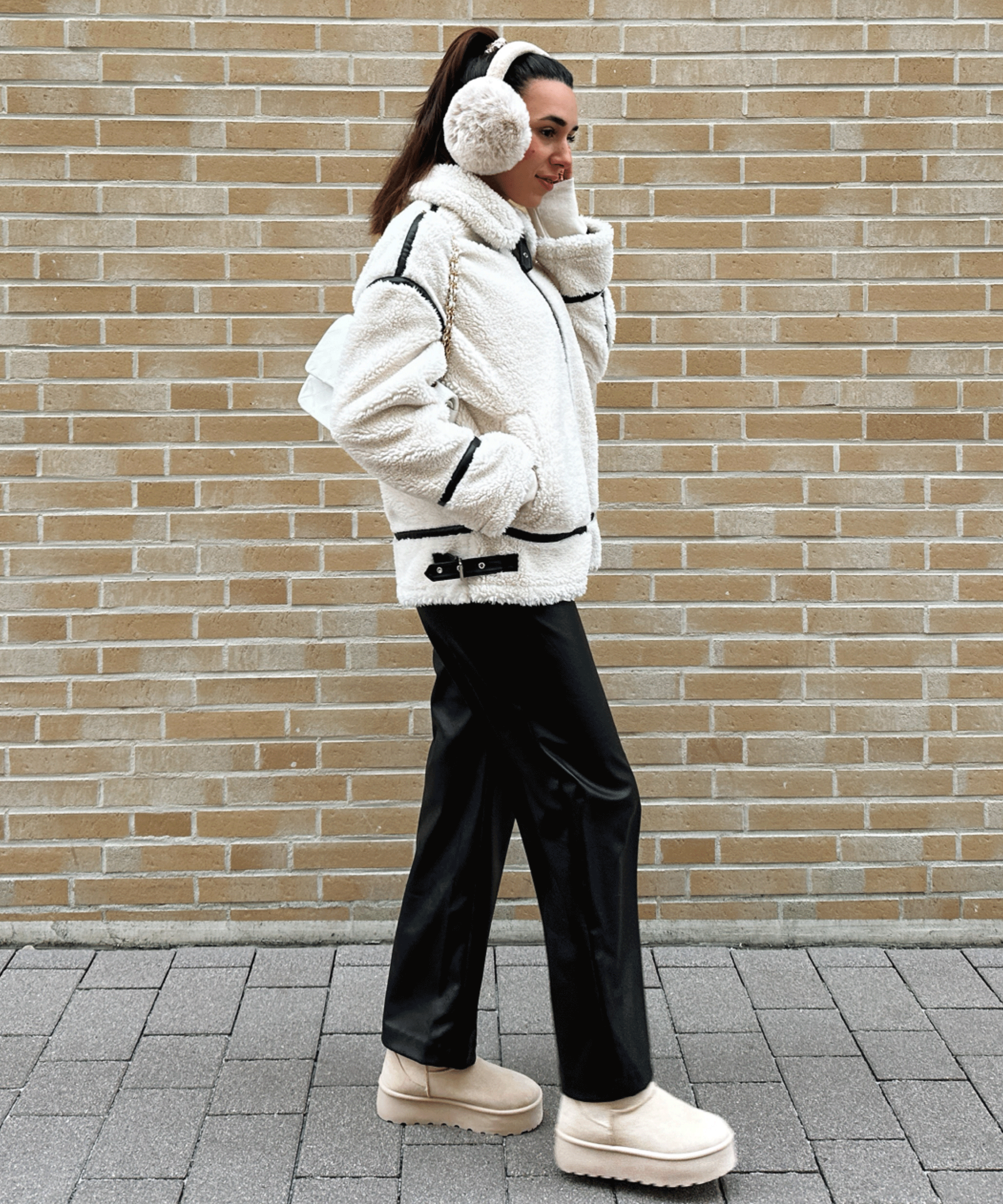 Saskia | Cremeweiße Teddyjacke