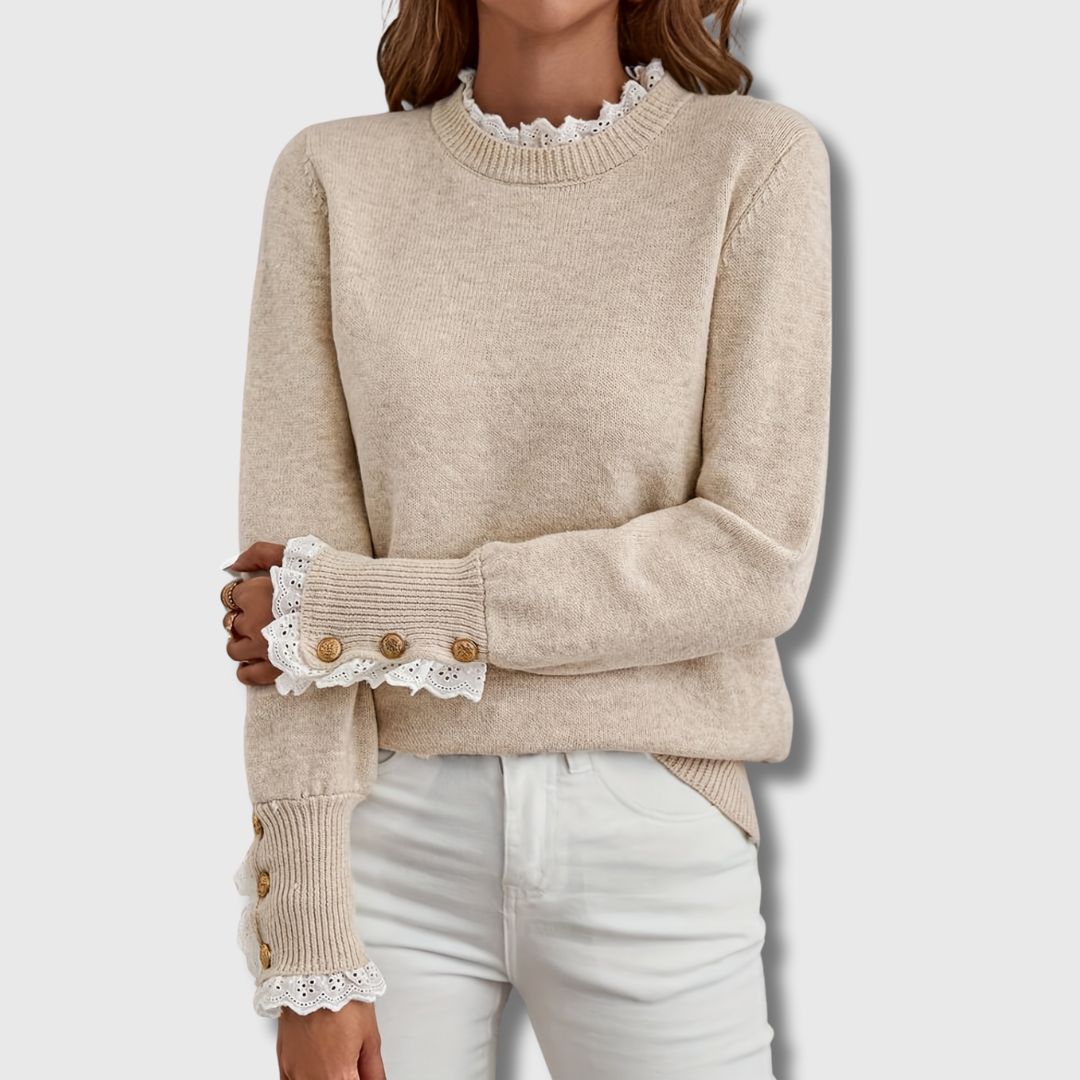 Salvey | Pullover mit Spitzendetails