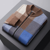 Cedric™ – Moderne Strickjacke - Cardigan - Dunkelbraun / XS