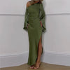Elaine | Elegantes langes Kleid mit asymmetrischem Ausschnitt