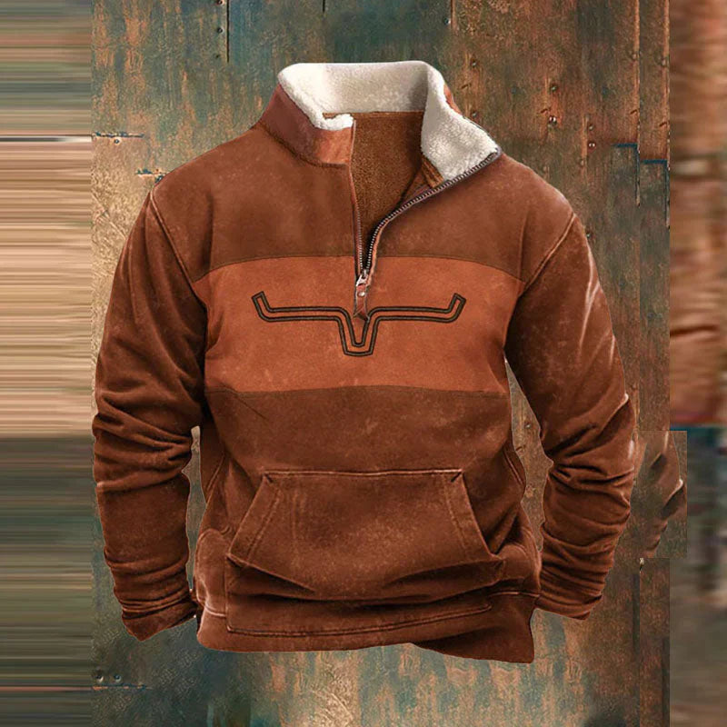 Jonas™ | Zip-Up Pullover für Herren - Orange / S