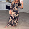 Dafne | stilvolles Kleid mit bedrucktem Taillendesign und dreiviertel Ärmeln