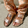 Polla | Wildleder Sandalen mit doppeltem Riemen