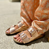 Polla | Wildleder Sandalen mit doppeltem Riemen