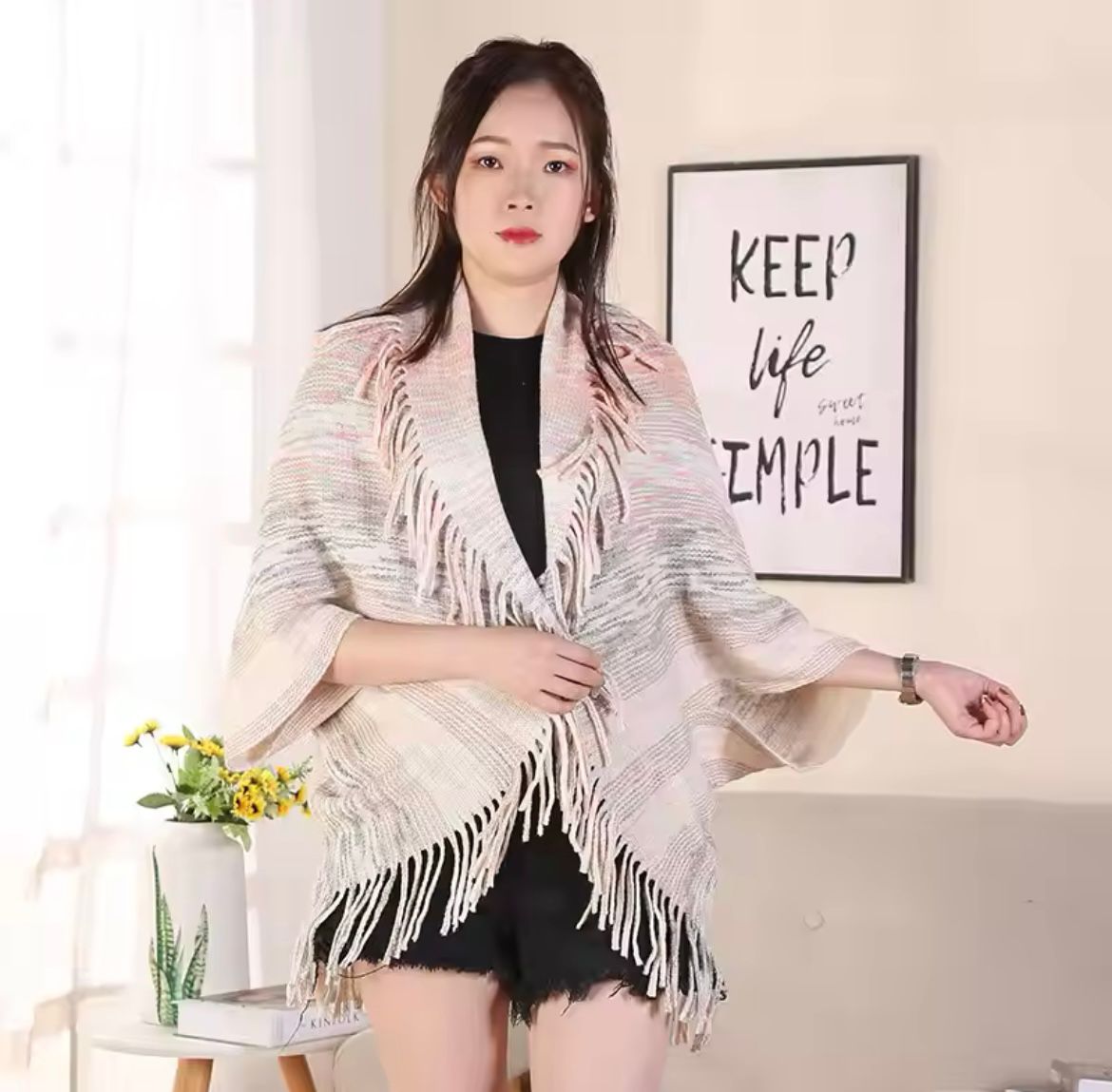 Jule™ | Schaljacke mit Eleganz - sjaal - Beige / Einheitsgröße