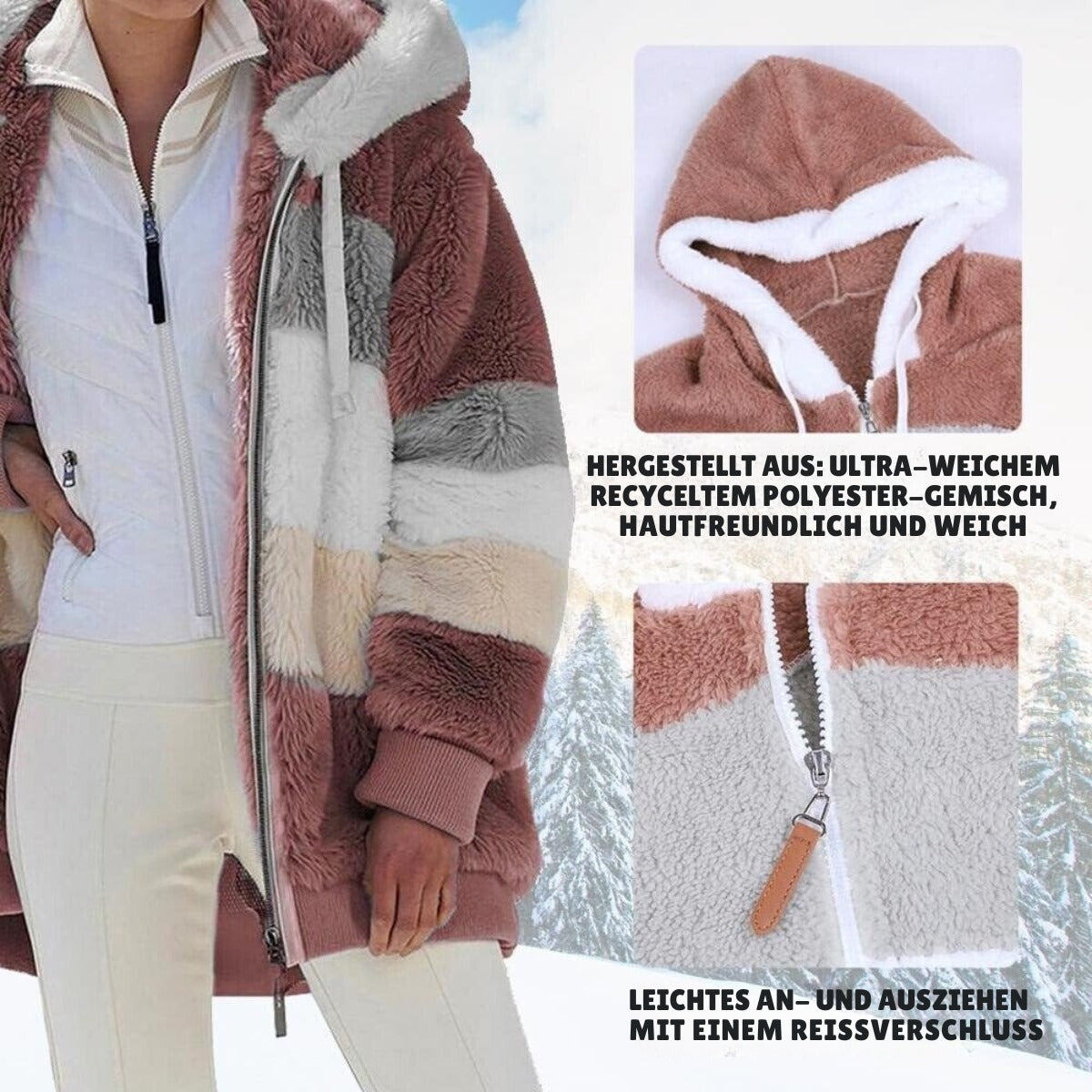 Vivi™ | Modische Steppjacke mit Kontrasten - Blau / S