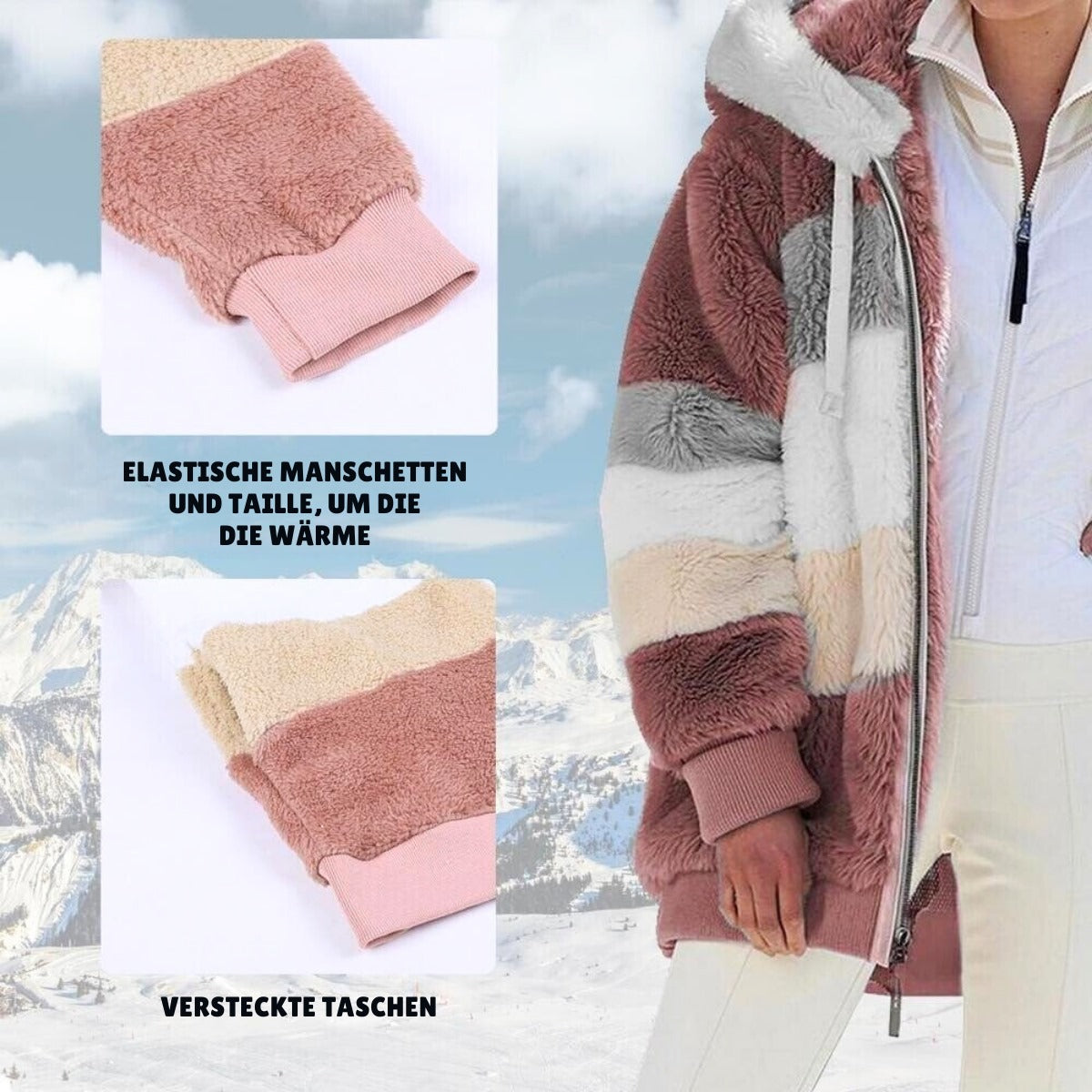 Vivi™ | Modische Steppjacke mit Kontrasten - Blau / S