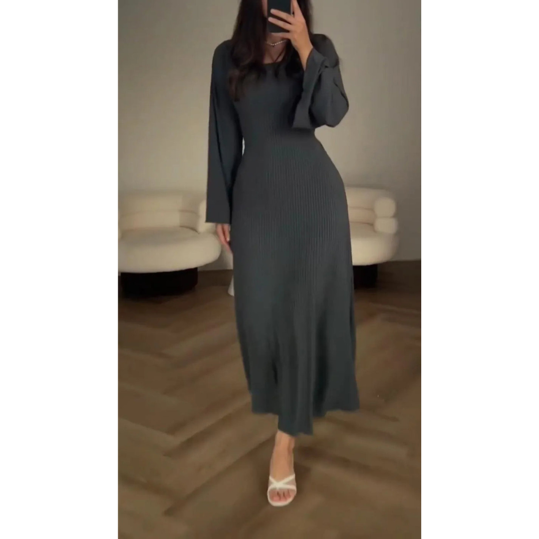 Elysia™ | Elegantes Maxikleid - Grau / S