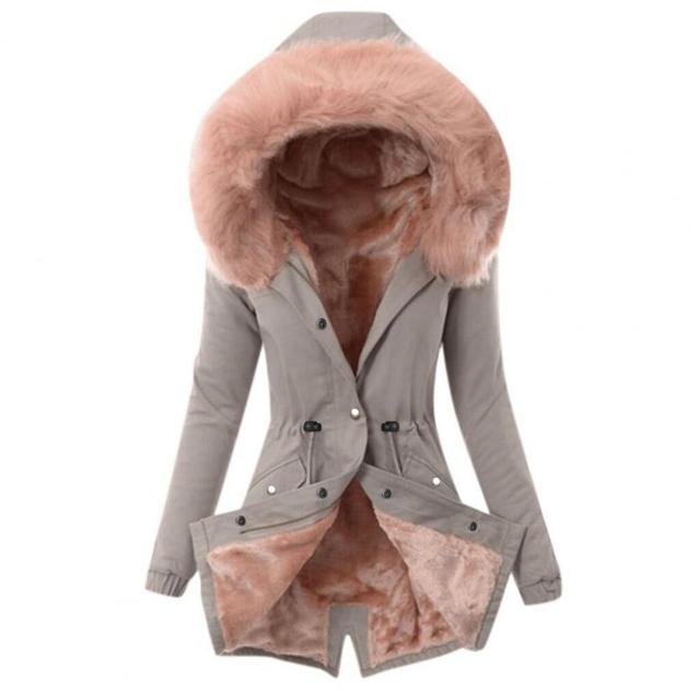 Elora™ – Flauschige Fell-Jacke - Jacket & Coats - Beige / S