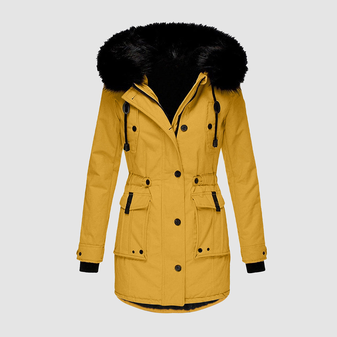 Luana™ | Fellgefütterte Winterjacke - Winter Coats - Gelb / XXS