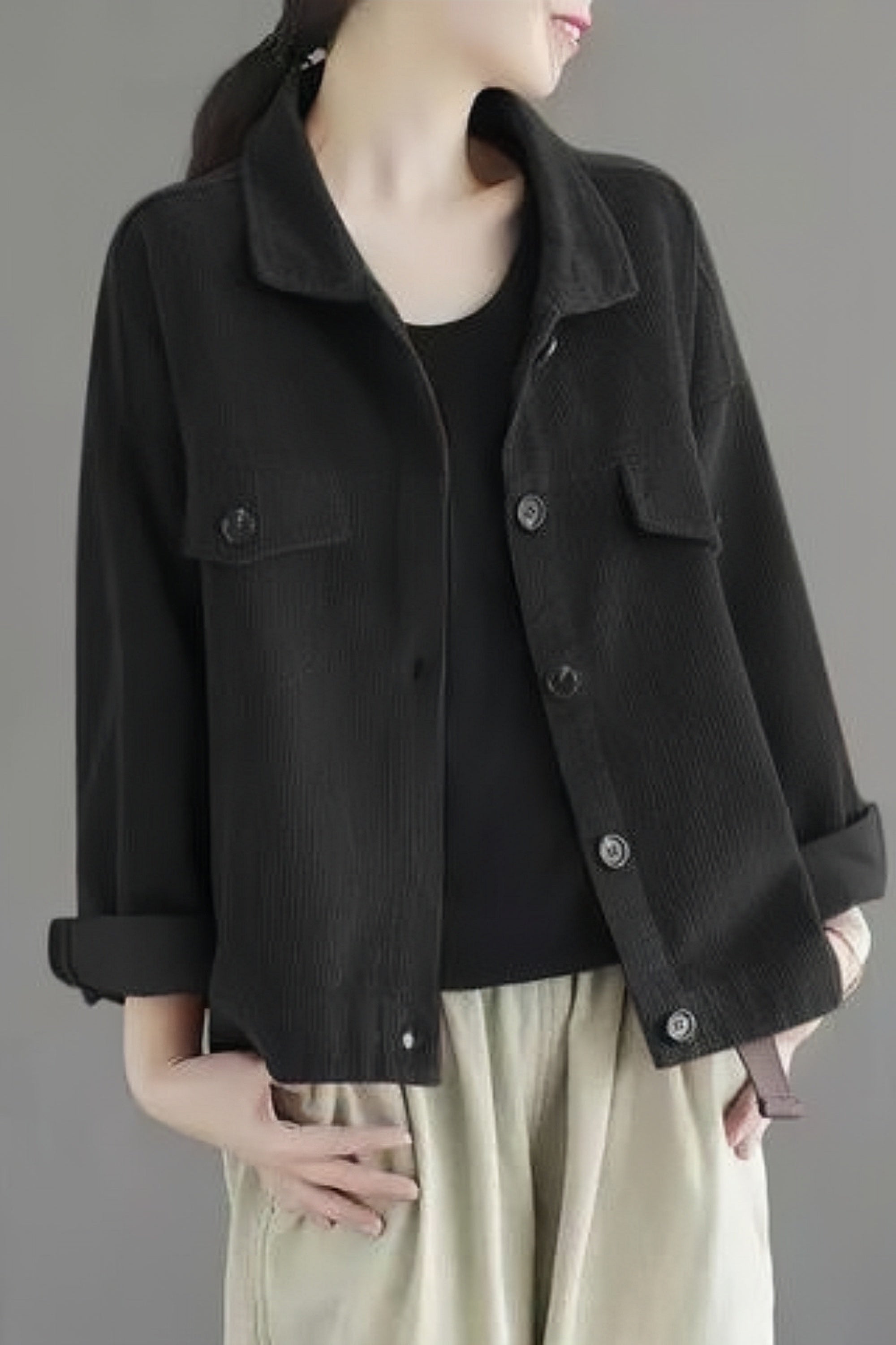 Marleth | Klassische Cordjacke mit Knopfleiste