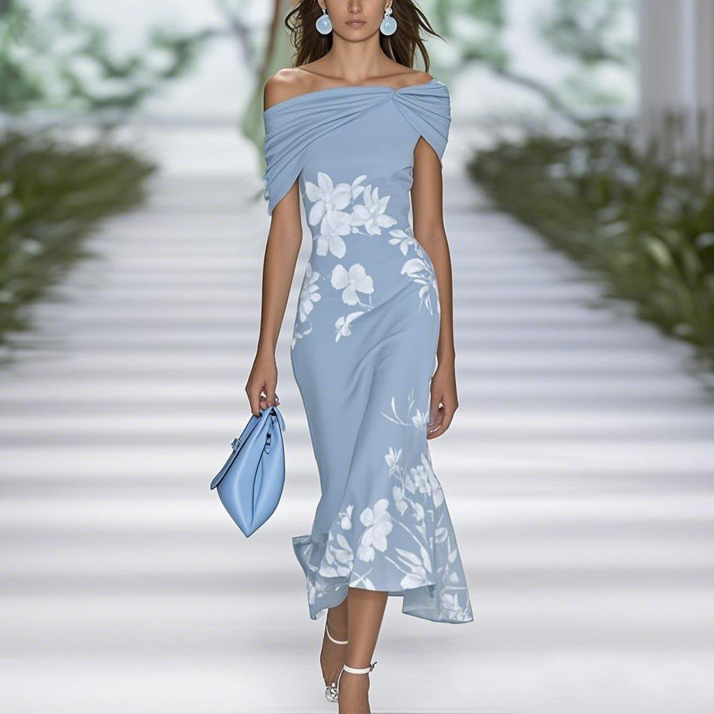 Lucille | elegantes Blumenkleid mit bequemer Passform