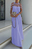 Heidi | Modernes Maxikleid mit Drapierung und Zöpfen