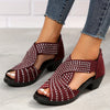 Samarah | Stilvolle Kreuzsohlen-Sandalen mit Strassdetails