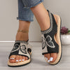 Ivory | Bequeme flache Damen-Sandalen aus Maschenware