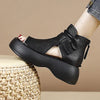 Larissa | Bequeme Plateausandalen aus Leder mit weicher Sohle