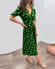 Caliste | Stilvolles Kleid mit Polka-Dots und tiefem V-Ausschnitt