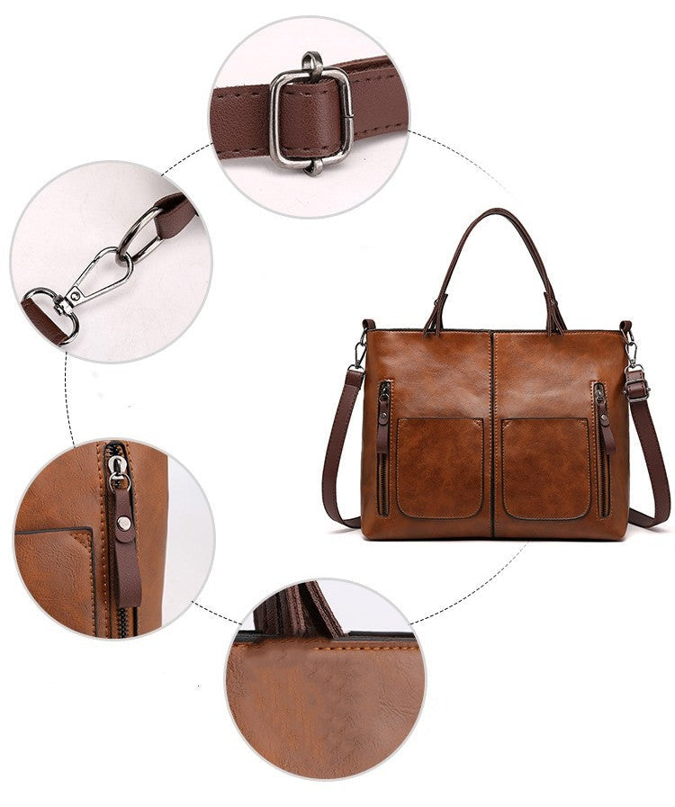 Johann | Stilvolle Damen Ledertasche im Vintage-Stil
