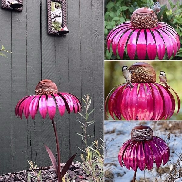 VogelFreude™ | Sonnenhut-Vogelfutterstation | 1+1 GRATIS HEUTE! - Garden - Rosa