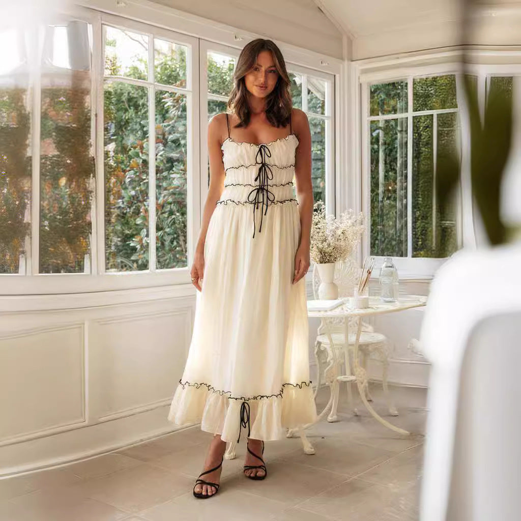 Madelyn | Feminines langes Kleid mit Spaghetti-Trägern