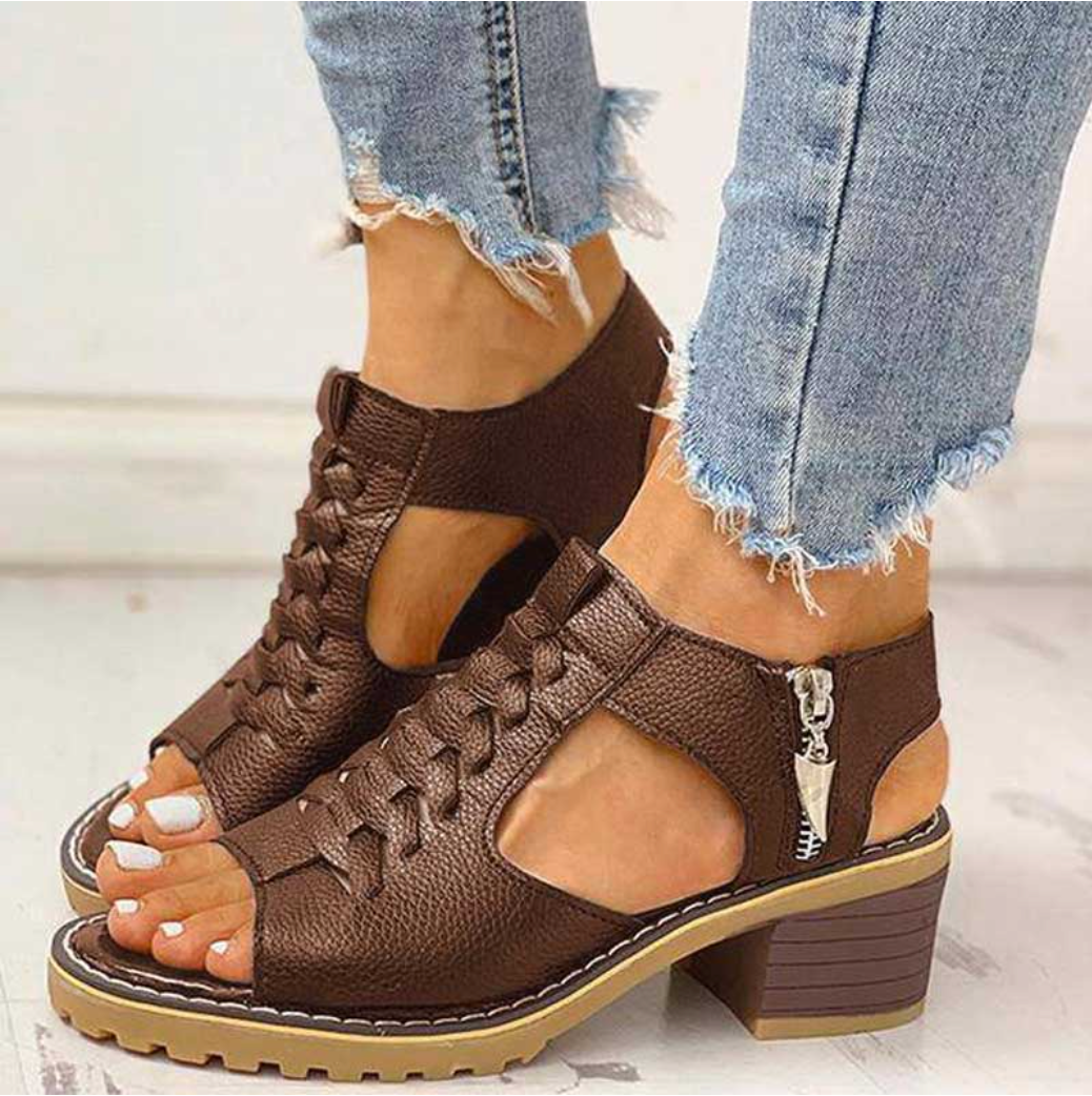 Arely | stilvolle orthopädische Sandalen mit trendigem Blockabsatz