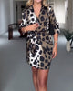 Pavina | Damen-Casualkleid mit Leopardenmuster