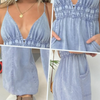 Alana | Stilvoller Denim-Overall mit tiefem V-Ausschnitt für Damen