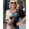 Hilda | Luftiges Sommerkleid mit 3D-Blumenmuster