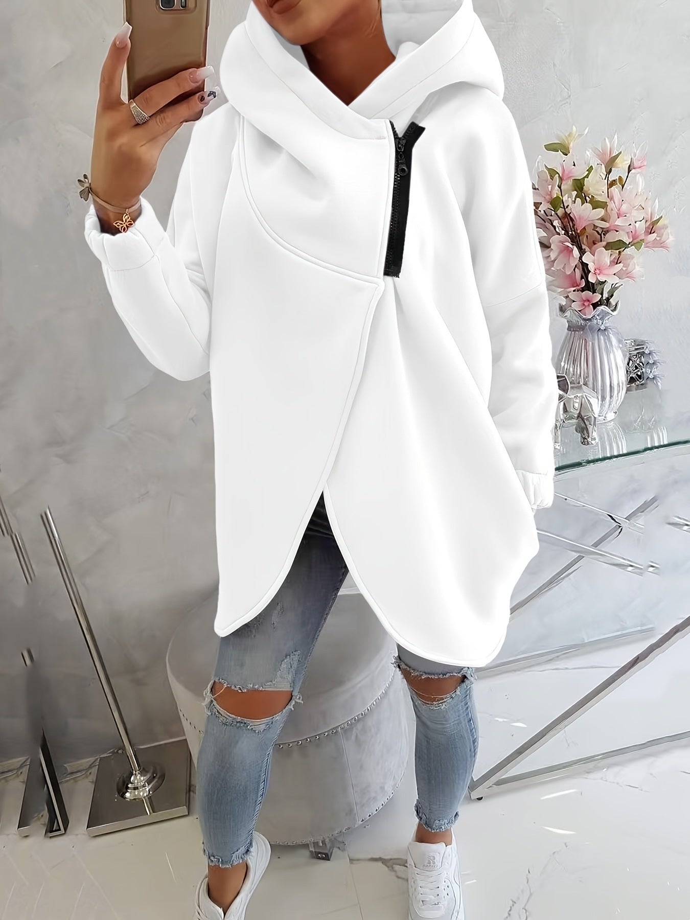 Alma | Hoodie für Damen, schlicht & bequem mit Tasche