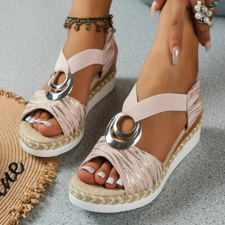 Xeiva | Glitzernde Slingback-Sandalen