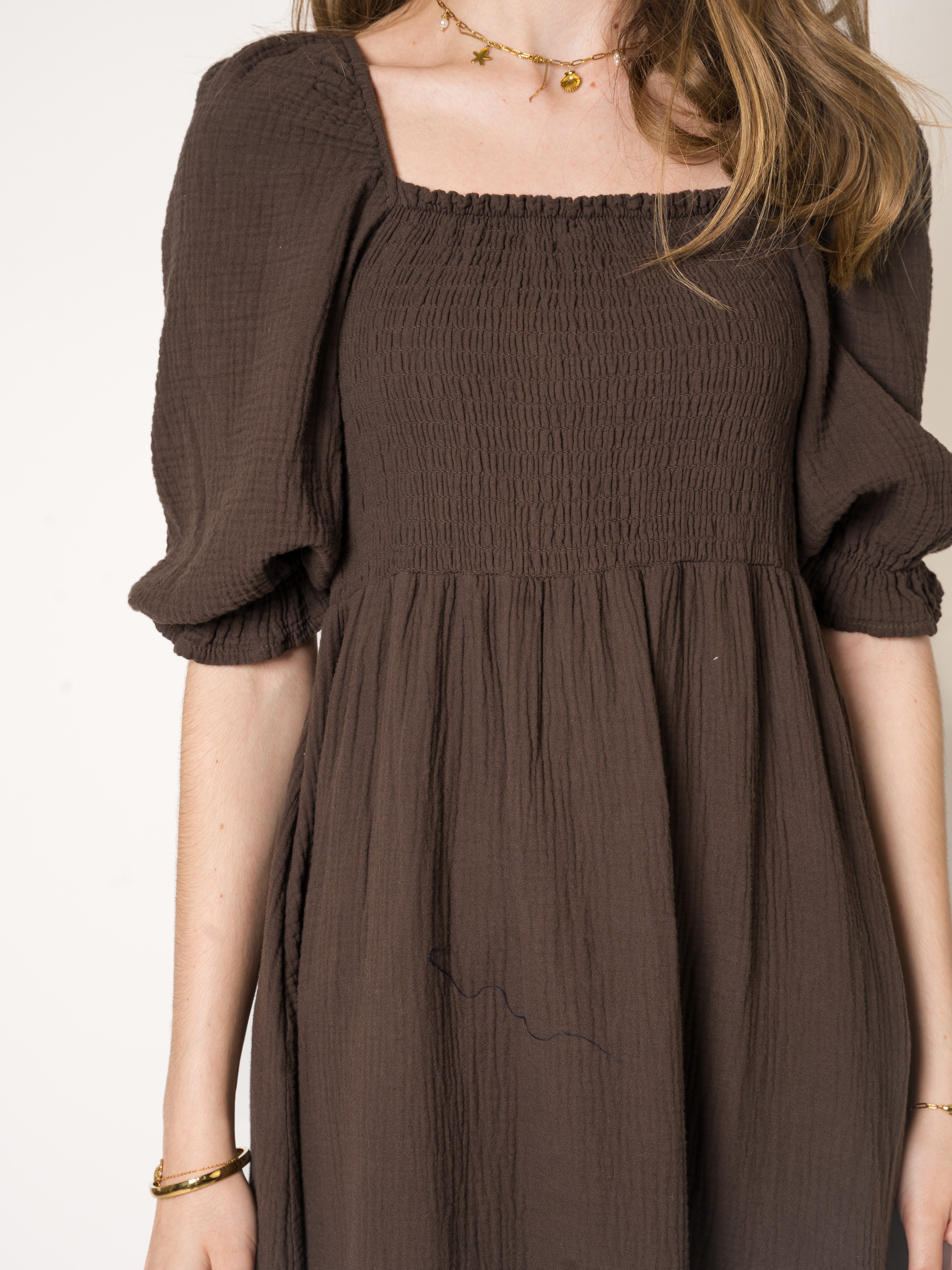 Honey | Texturiertes gestuftes Midikleid