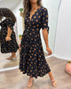 Caliste | Stilvolles Kleid mit Polka-Dots und tiefem V-Ausschnitt