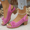 Giona | Schicke florale Keilsandalen